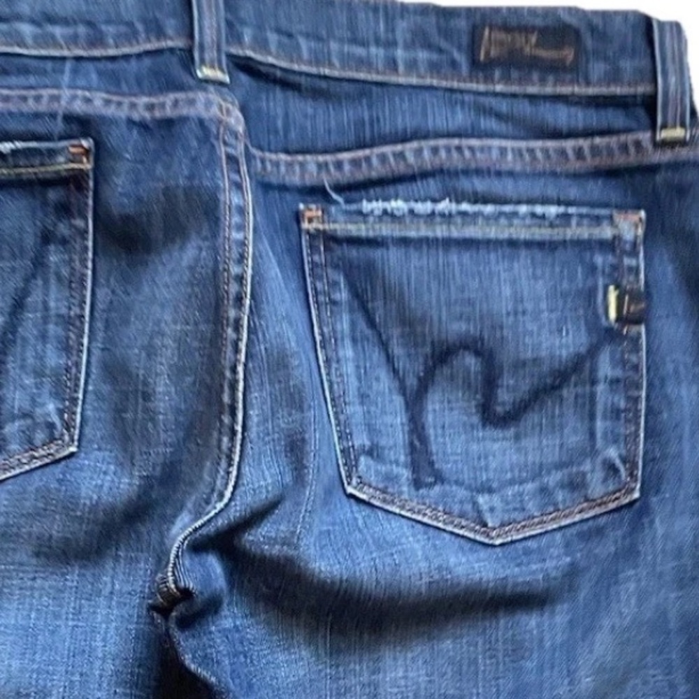 CITIZENS OF HUMANITY Kelly Boot Cut Low Rise Dark Blue Jeans Denim Y2K Womens 29 - Picture 6 of 16